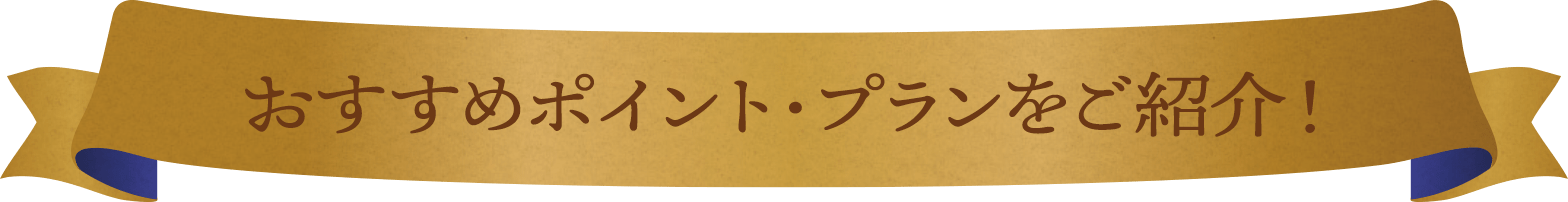 おすすめポイント・プランをご紹介！