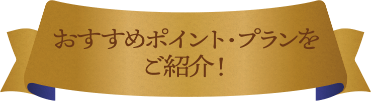 おすすめポイント・プランをご紹介！