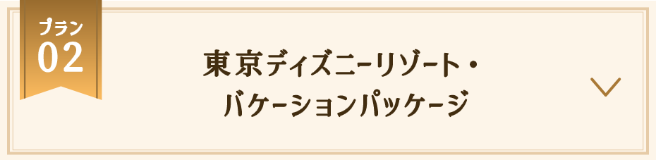 プラン2：東京ディズニーリゾート・バケーションパッケージ