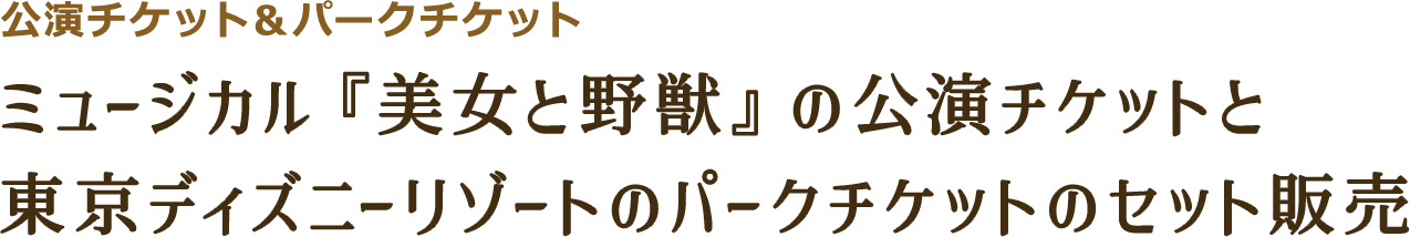 公演チケット＆パークチケット ミュージカル『美女と野獣』の鑑賞券と 東京ディズニーリゾートのパークチケットのセット販売