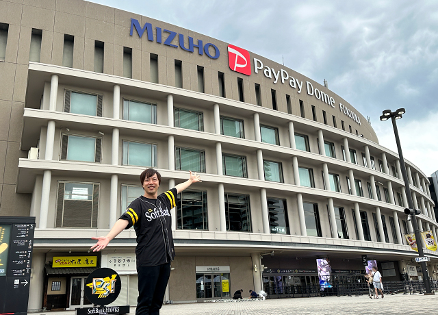 ぴあDAY2025・福岡ソフトバンクホークス 対 オリックス・バファローズ戦（みずほPayPayドーム福岡）にて、国歌独唱と始球式を行った俳優の飯田達郎
